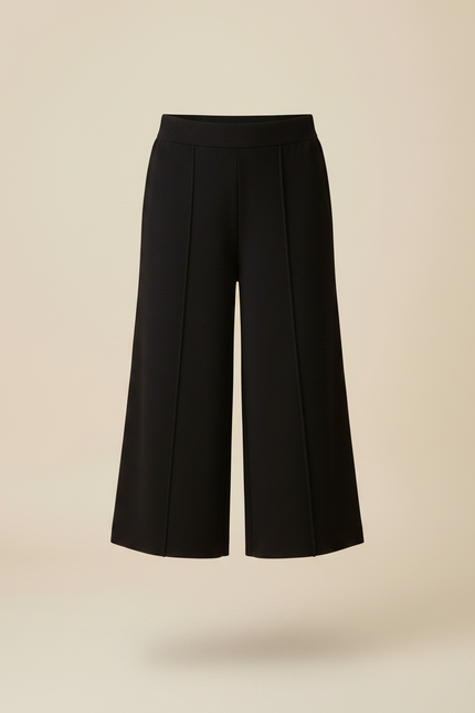 Pantalon Fluide Noir Ample Tricoté Fille Décontracté - Maille - vue 3