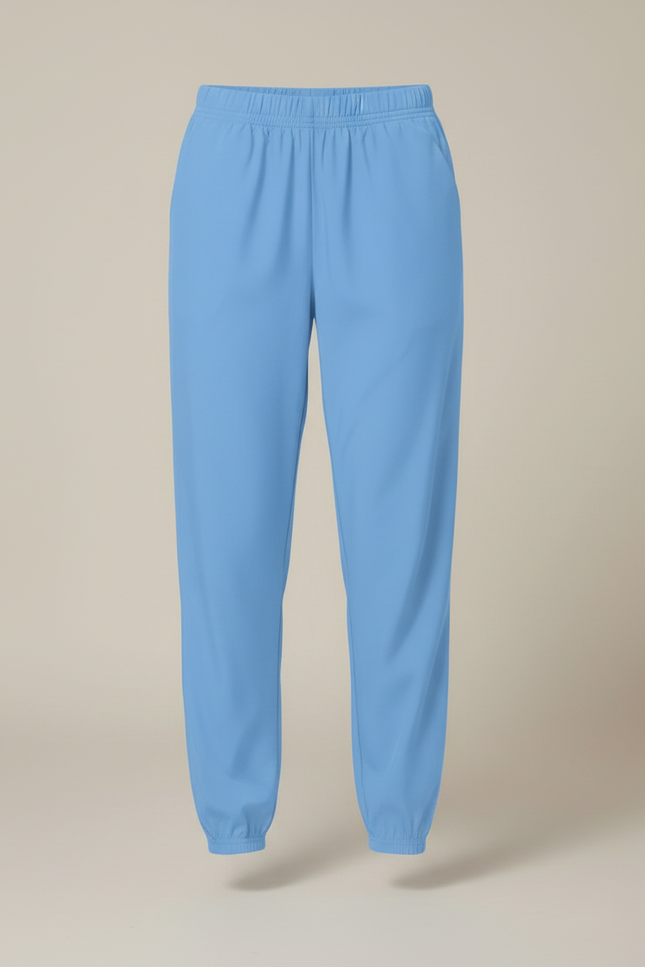 Pantalon Fluide Noir Gris Bleu Cordon Respirant - Polyester - vue 3
