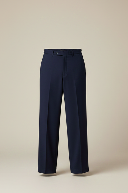 Pantalon Fluide Bleu Marine Chic - Gabardine - vue 3