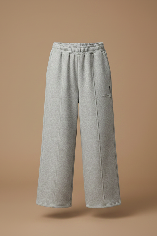 Pantalon Fluide Gris Ample Décontracté Enfant Confortable - Molleton - vue 3