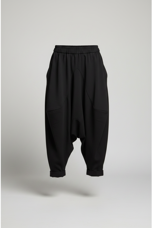 Pantalon Fluide Original - Noir Viscose - vue 3