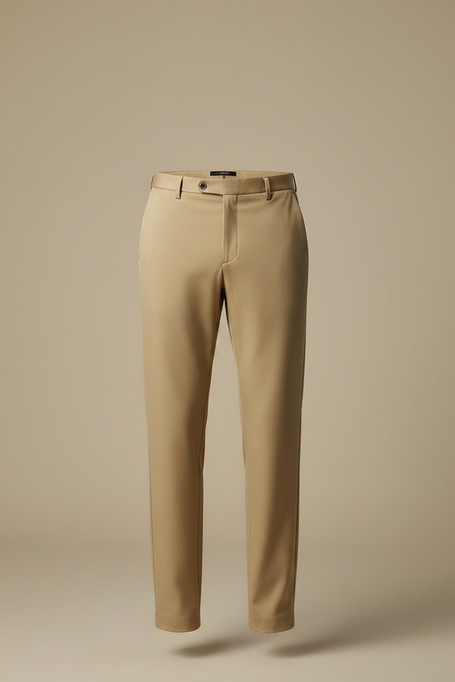 Pantalon Coton Fluide Homme - Beige Gabardine - vue 3