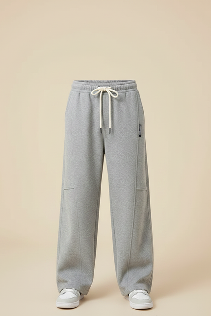 Pantalon Fluide Gris Ample Décontracté Garçon Coton - Molleton - vue 3