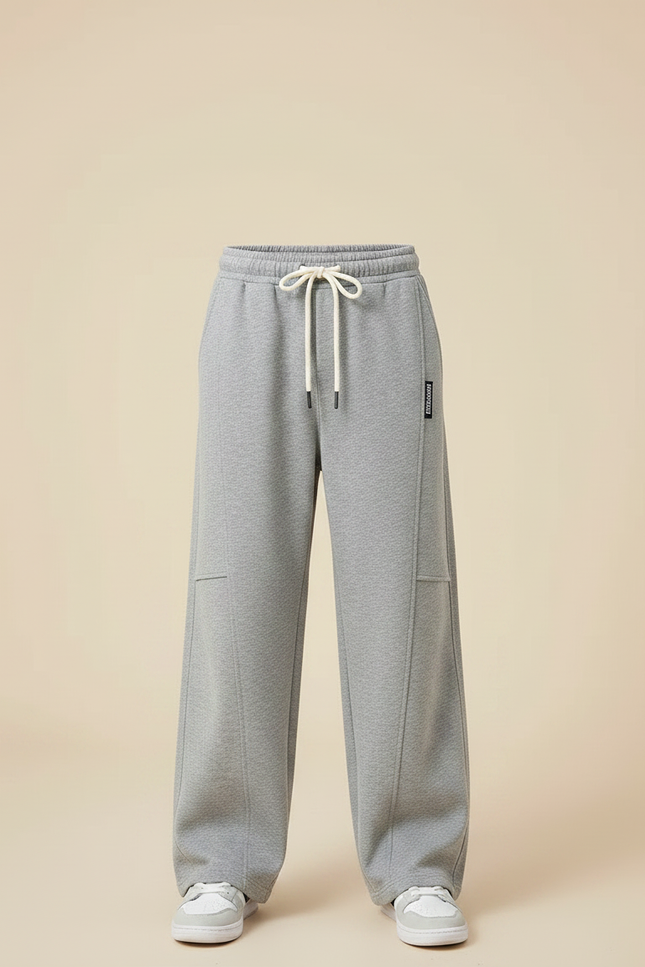 Pantalon Fluide Gris Ample Décontracté Garçon Coton - Molleton - vue 3
