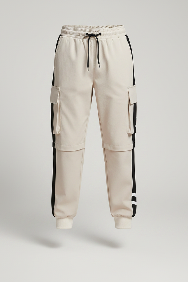 Pantalon Fluide Cargo Beige Sport Garçon - Polyester - vue 3