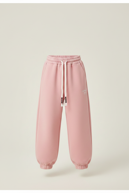 Pantalon Fluide Rose Ample Coton Sport Enfant - Molleton - vue 3