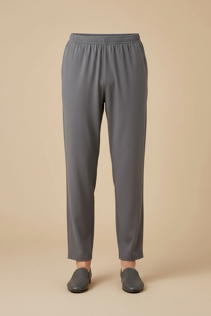Pantalon Fluide Gris Homme Décontracté Léger - Polyester - vue 3
