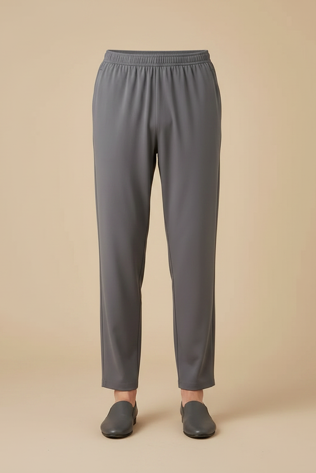 Pantalon Fluide Gris Homme Décontracté Léger - Polyester - vue 3