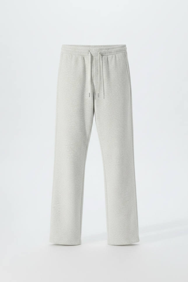 Pantalon Fluide Gris Ample Coton Homme Confortable - Molleton - vue 3