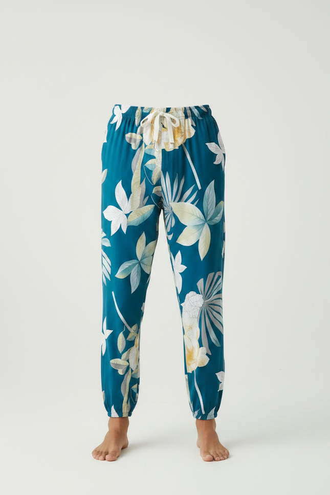 Pantalon Fluide Homme Imprimé Floral Tropical Viscose - vue 3