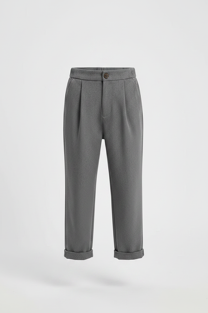 Pantalon Fluide Garçon Gris Coupe Ample - Polyester - vue 3