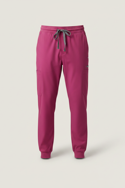 Pantalon Fluide Fuchsia Jogger Décontracté Homme - Rose Polyester - vue 3