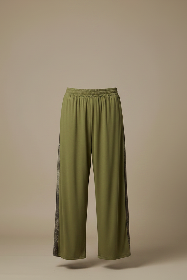 Pantalon Fluide Kaki Ample Décontracté Homme Imprimé - Maille - vue 3