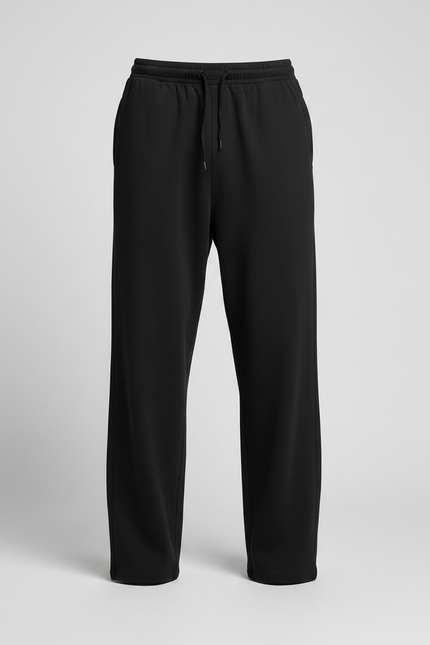 Pantalon Fluide Homme Noir Coupe Ample Viscose Été 3 - Molleton - vue 3