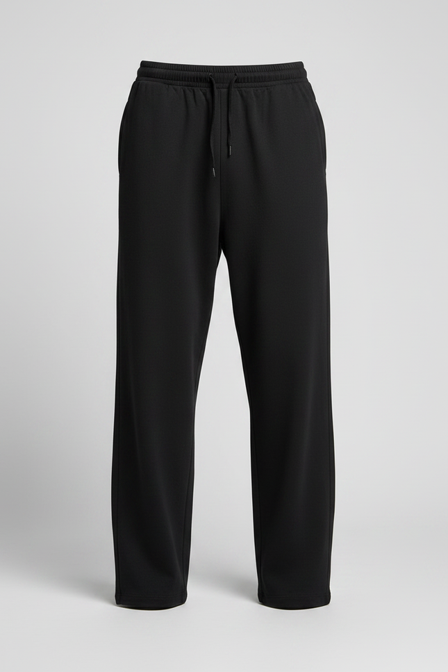 Pantalon Fluide Homme Noir Coupe Ample Viscose Été 3 - Molleton - vue 3