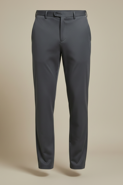 Pantalon Fluide Homme Gris Droit Décontracté Respirant - Polyester - vue 3
