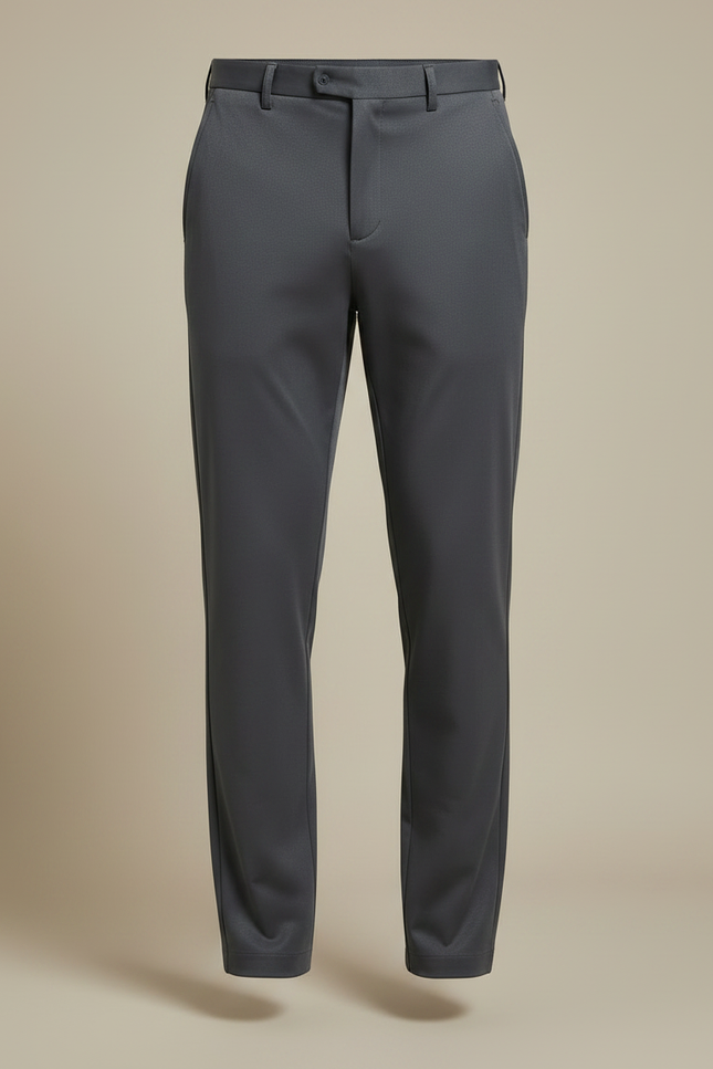 Pantalon Fluide Homme Gris Droit Décontracté Respirant - Polyester - vue 3