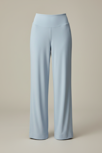 Pantalon Fluide Bleu Ciel Ample Taille Haute Confortable - Viscose - vue 3