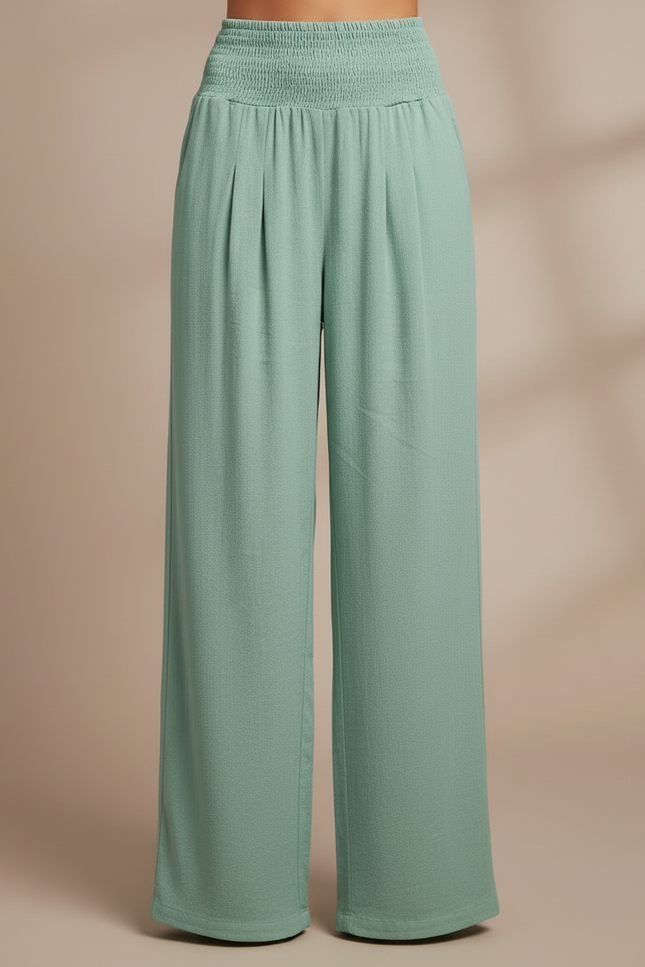 Pantalon Femme Grande Taille Fluide - Vert Viscose - vue 3