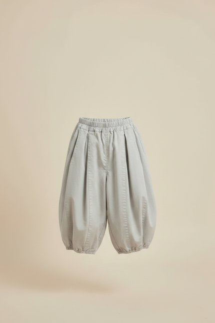 Pantalon Fluide Gris Ample Coton Garçon Décontracté - vue 3