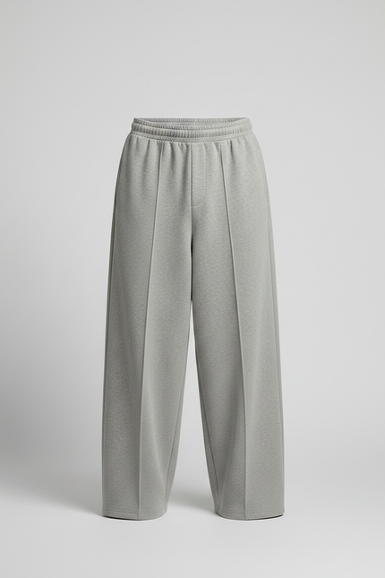 Pantalon Fluide Homme Gris Coupe Ample Coton Mi-saison - Molleton - vue 3