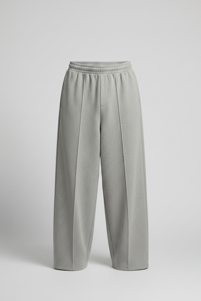 Pantalon Fluide Homme Gris Coupe Ample Coton Mi-saison - Molleton - vue 3
