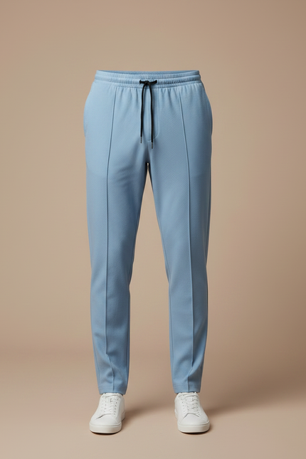 Pantalon Fluide Bleu Ciel Décontracté Homme Droit - Viscose - vue 3
