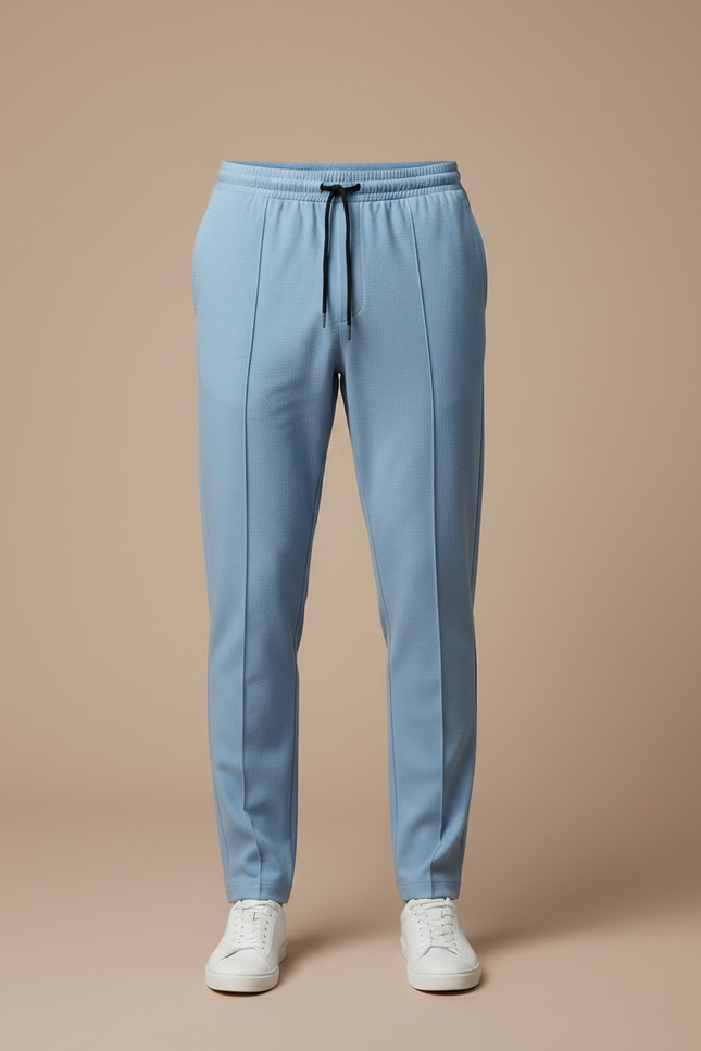Pantalon Fluide Bleu Ciel Décontracté Homme Droit - Viscose - vue 3