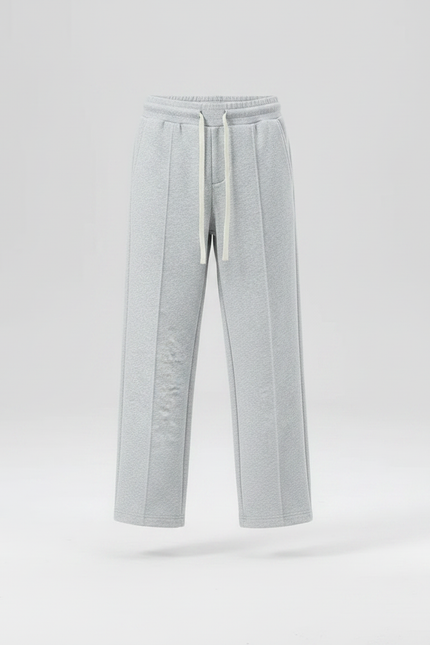 Pantalon Fluide Garçon Gris Coupe Ample Coton Mi-saison 3 - Molleton - vue 3