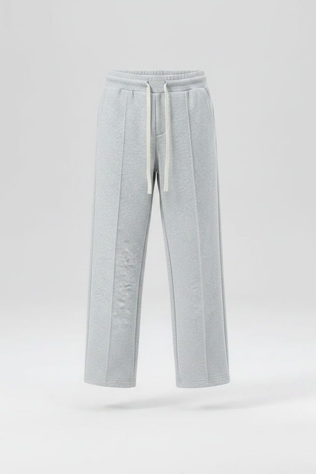Pantalon Fluide Garçon Gris Coupe Ample Coton Mi-saison 3 - Molleton - vue 3