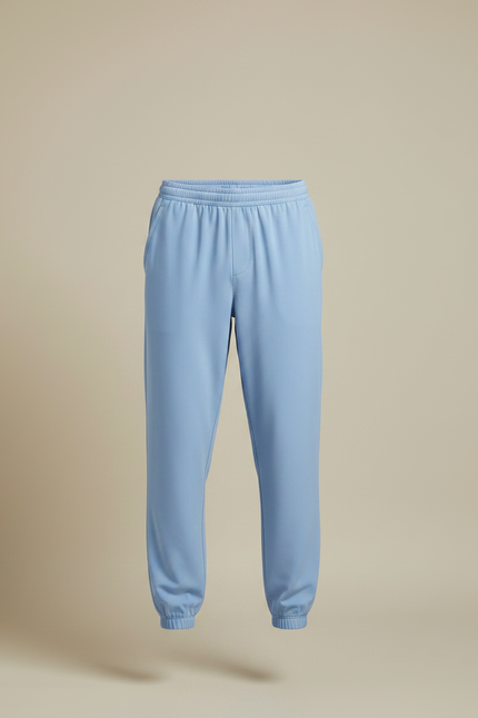 Pantalon Fluide Bleu Ciel Jogger Décontracté Homme - Polyester - vue 3