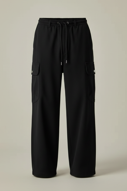 Pantalon Fluide Homme Noir Coupe Ample Viscose - vue 3