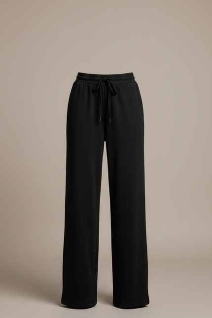 Pantalon Femme Fluide Taille Elastique - Noir Viscose - vue 3