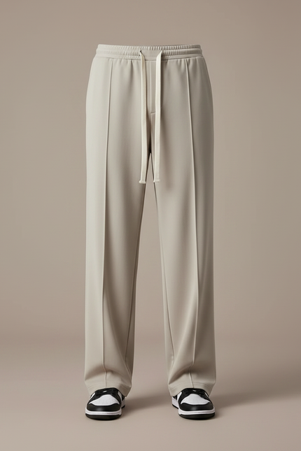 Pantalon Fluide Beige Homme Décontracté Droit Léger - Polyester - vue 3