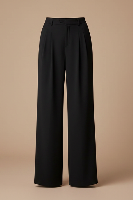 Pantalon Fluide Noir Satin - vue 3