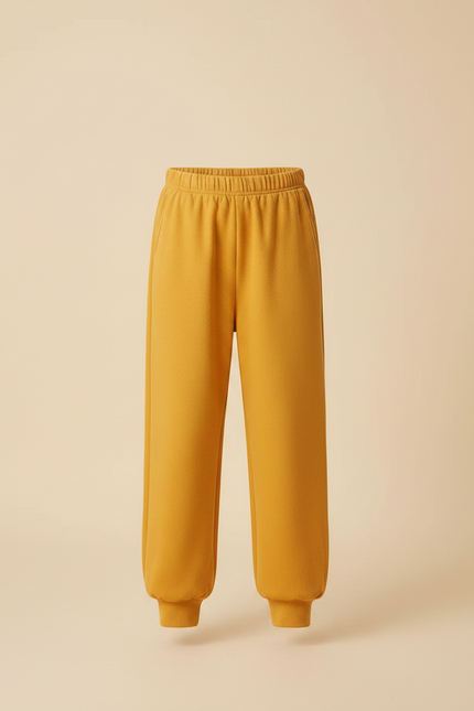 Pantalon Fluide Jaune Moutarde - Molleton - vue 3