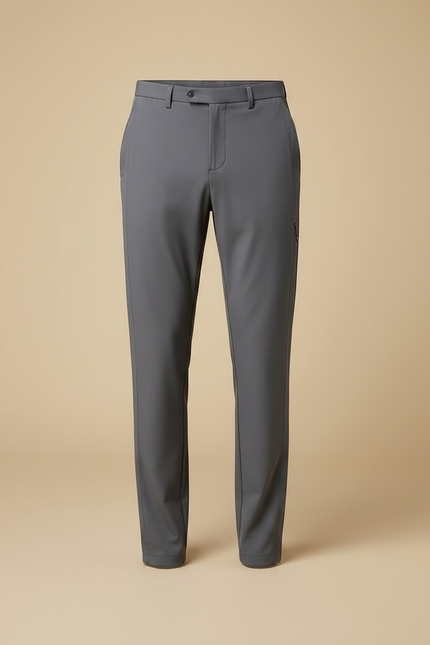 Pantalon Fluide Gris Homme Slim Élégant Décontracté - Polyester - vue 3