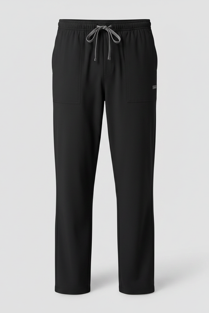 Pantalon Fluide Noir Ample Décontracté Confortable Homme - Polyester - vue 3