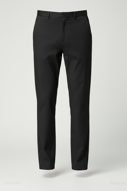 Pantalon Fluide Noir Homme Slim Stretch Décontracté - Polyester - vue 3