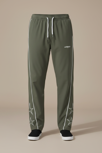 Pantalon Fluide Kaki Étoiles Sport Décontracté Homme - Polyester - vue 3