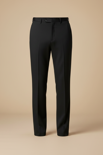 Pantalon Fluide Homme Noir Droit Formel Business - Gabardine - vue 3