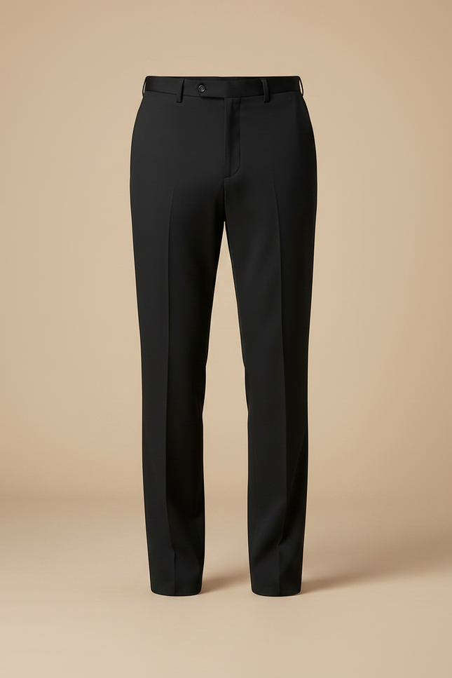 Pantalon Fluide Homme Noir Droit Formel Business - Gabardine - vue 3