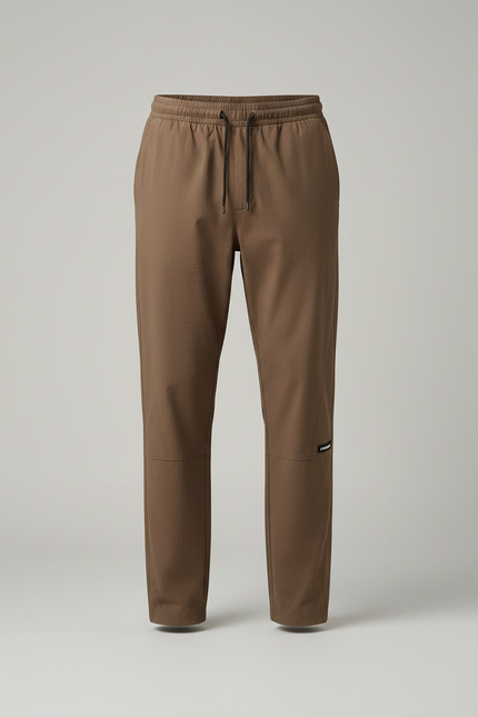 Pantalon Fluide Marron Sport Jogger Confortable Homme - Polyester - vue 3