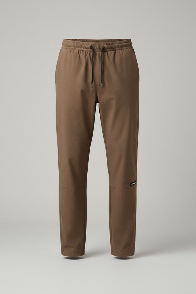 Pantalon Fluide Marron Sport Jogger Confortable Homme - Polyester - vue 3