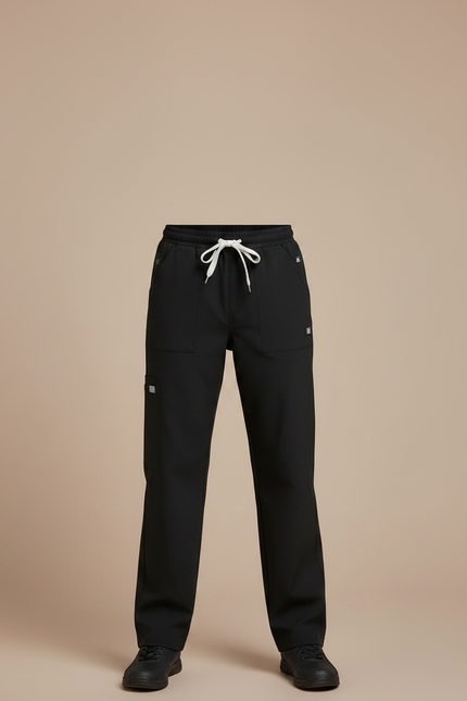 Pantalon Fluide Garçon Noir Coupe Ample Polyester - vue 3