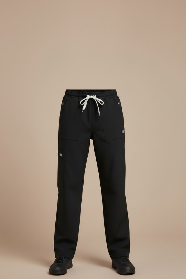Pantalon Fluide Garçon Noir Coupe Ample Polyester - vue 3