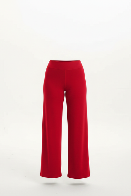 Pantalon Fluide Rouge Femme - Viscose - vue 3