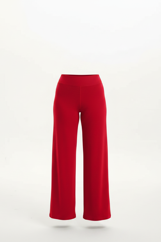 Pantalon Fluide Rouge Femme - Viscose - vue 3