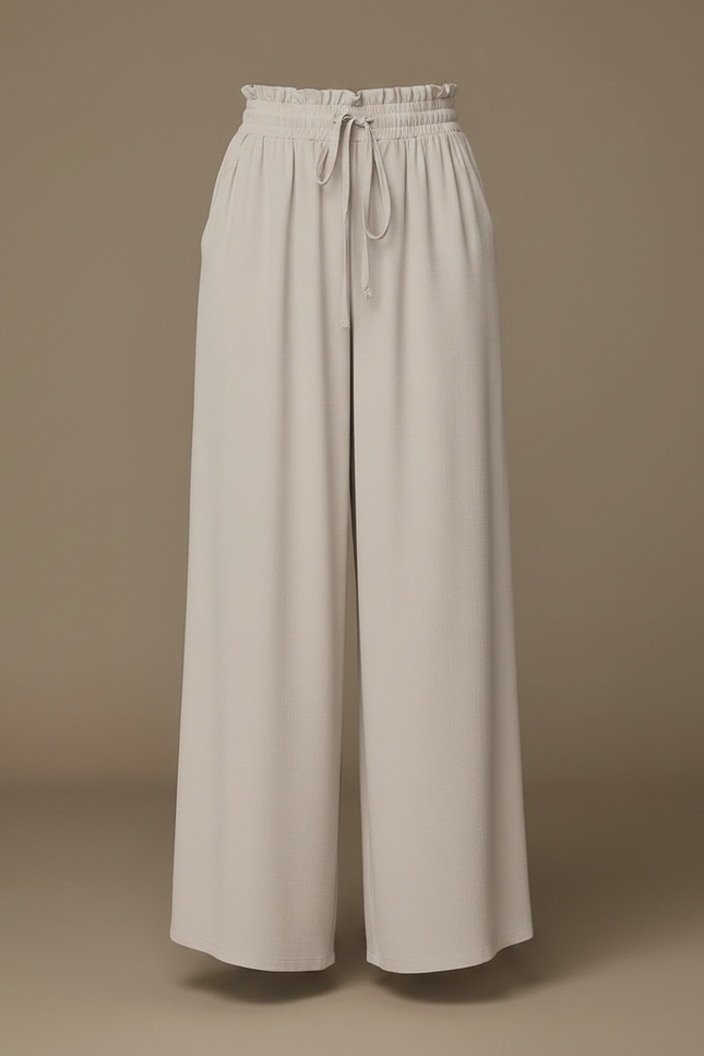 Pantalon Fluide Bohème - Gris Viscose - vue 3