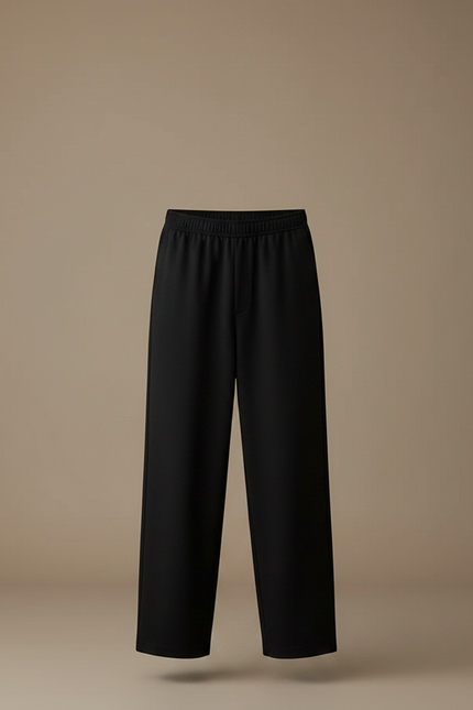 Pantalon Fluide Homme Noir Palazzo Viscose - Polyester - vue 3